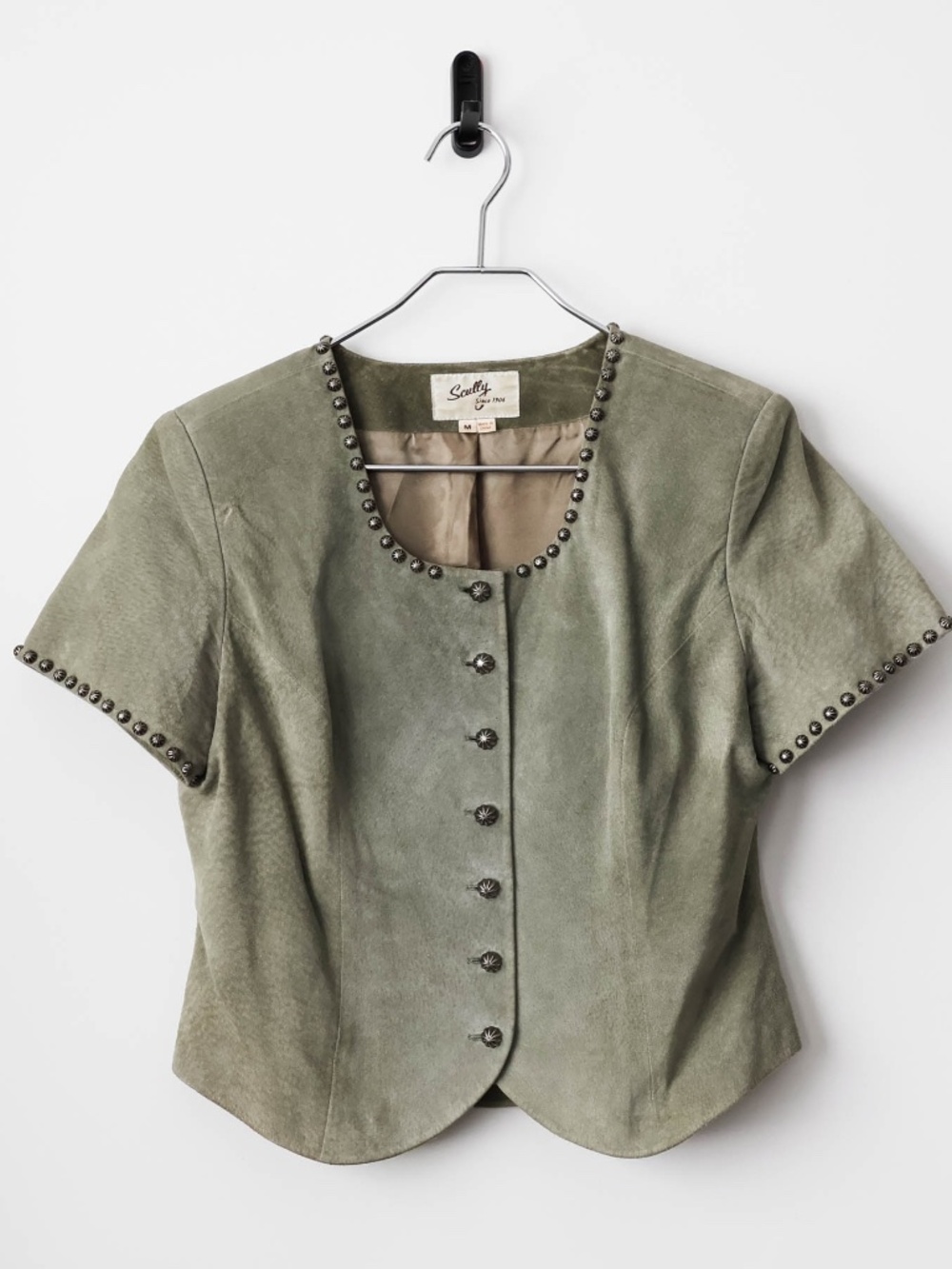 Rare Vintage Scully Suede Button Shirt Blouse